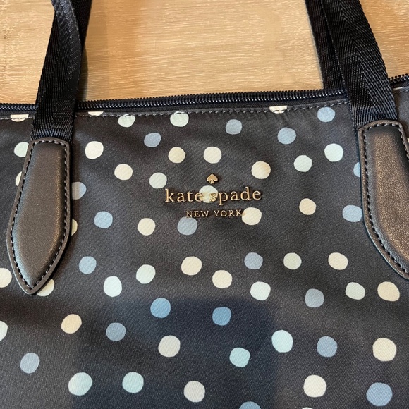 Kate Spade New York Mel Packable Nylon Tote – Blue Multi Polka Dot - Picture 5 of 7